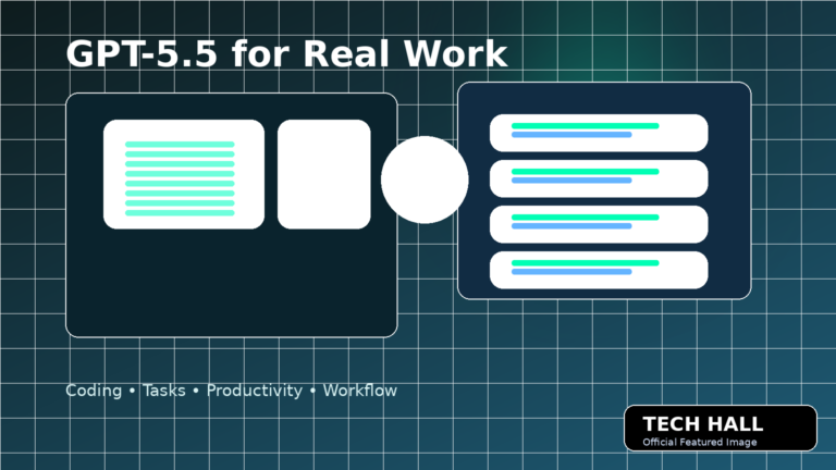 Featured image for GPT-5.5 coding and work uses article on Tech Hall
